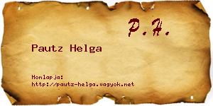 Pautz Helga névjegykártya